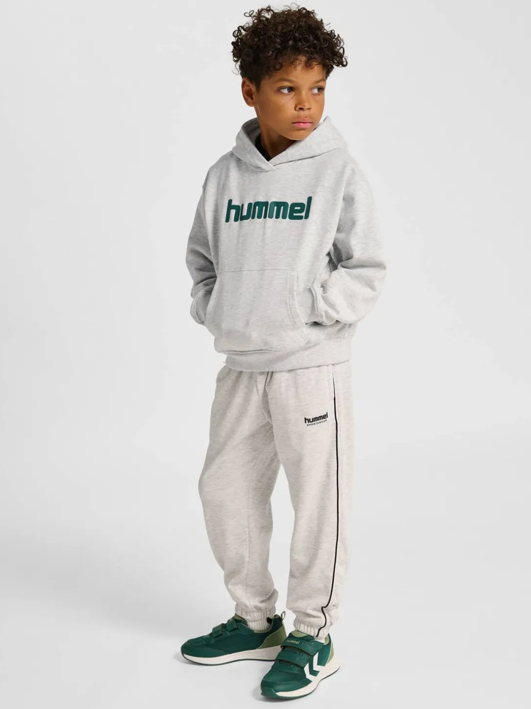 hmlJR BOXY HOODIE LOGO