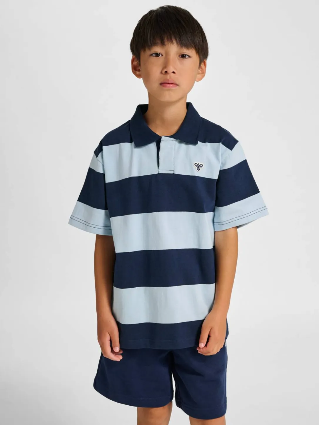 hmlJR LOOSE STRIPED POLO S/S BEE