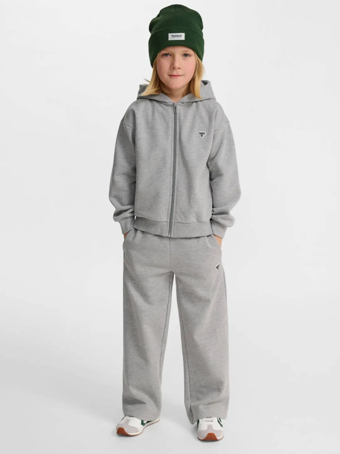 hmlJR LOOSE ZIP HOODIE BEE