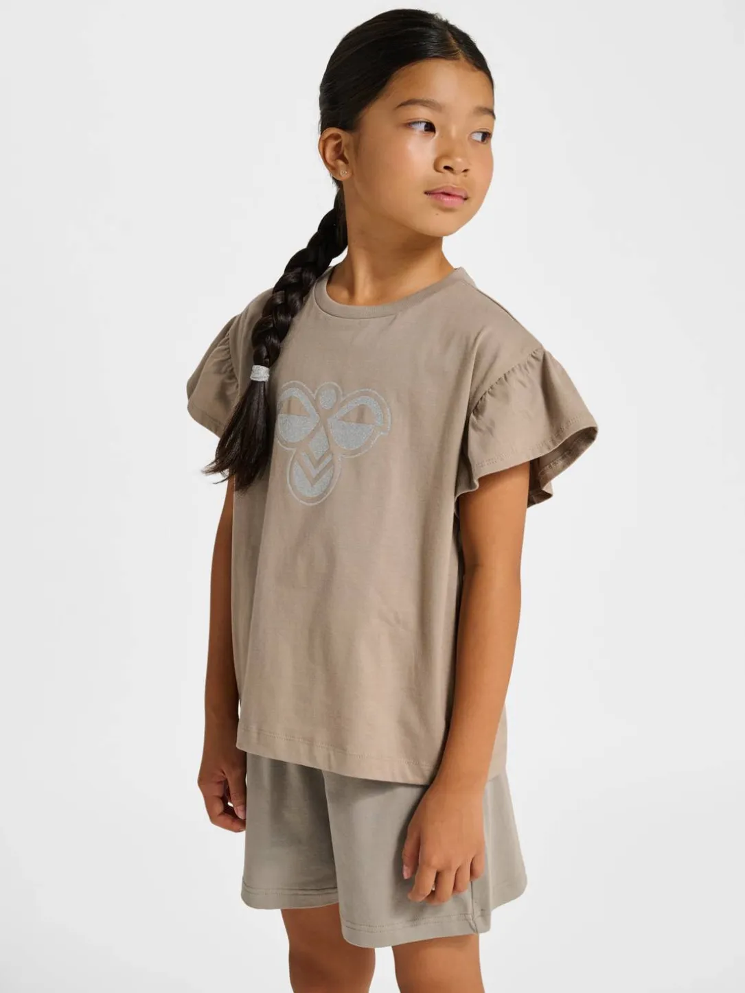hmlJR RUFFLE T-SHIRT SS BIG BEE