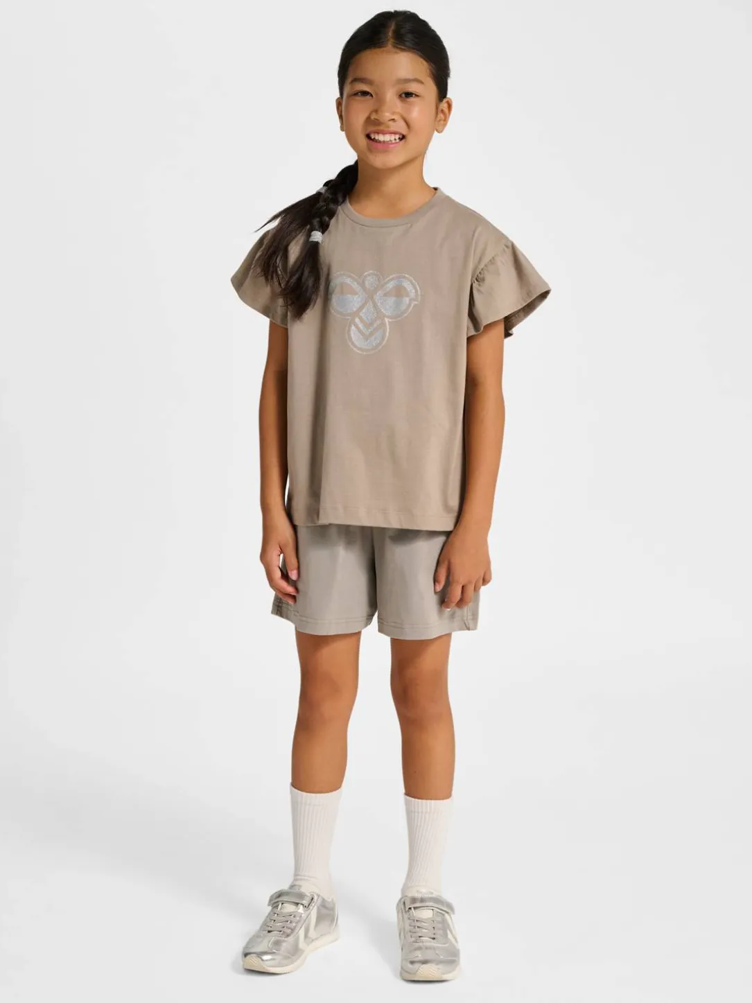 hmlJR RUFFLE T-SHIRT SS BIG BEE