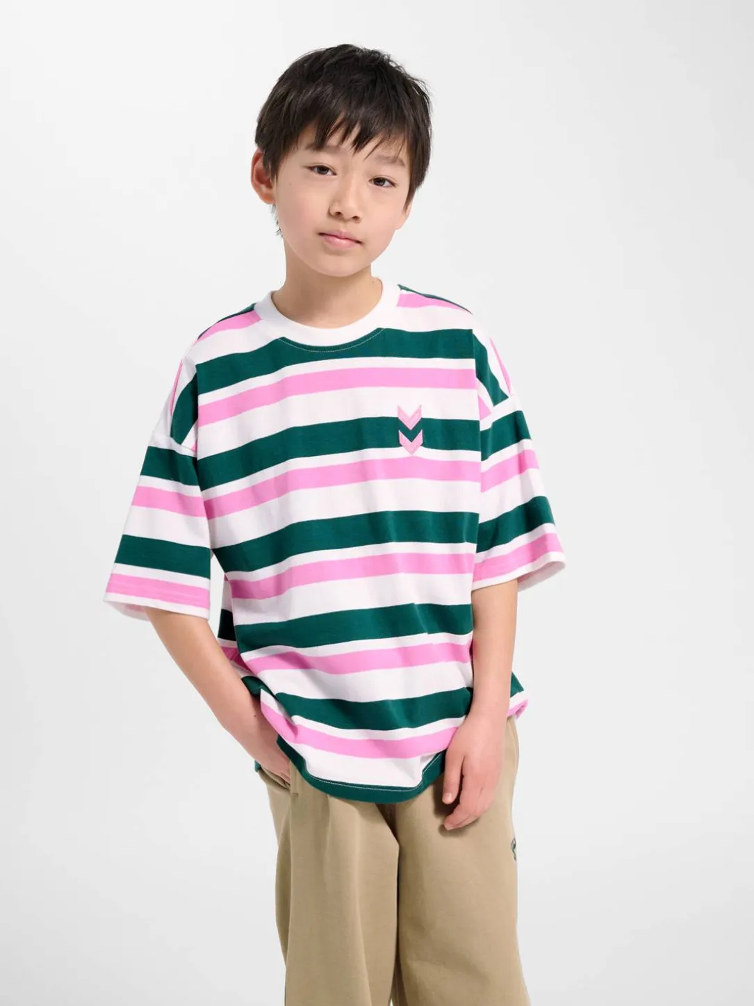hmlJR SILLY S/S BOXY T-SHIRT STRIPE