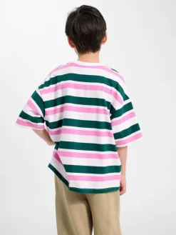 hmlJR SILLY S/S BOXY T-SHIRT STRIPE