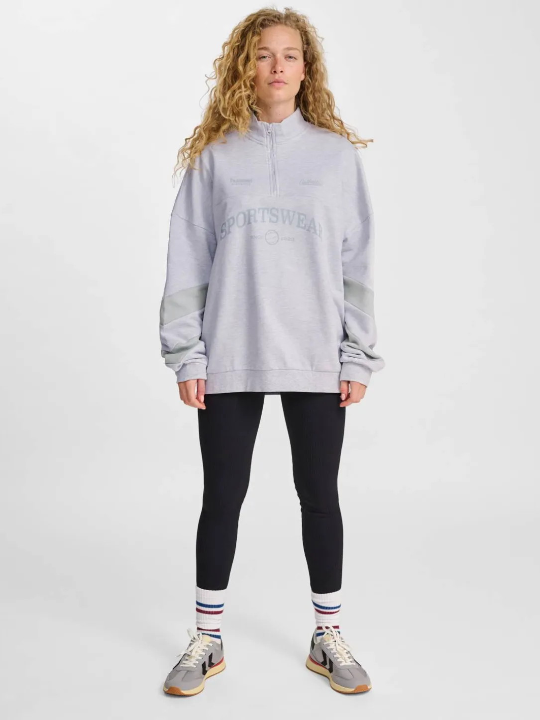 hmlOVERSIZED HALFZIP SW