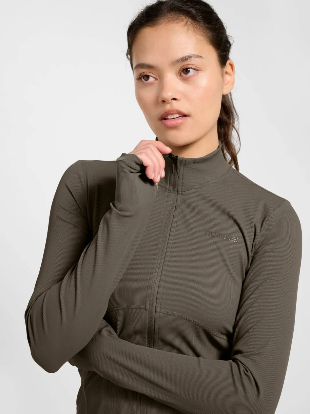 hmlPRIMA W RIB ZIP BLOUSE
