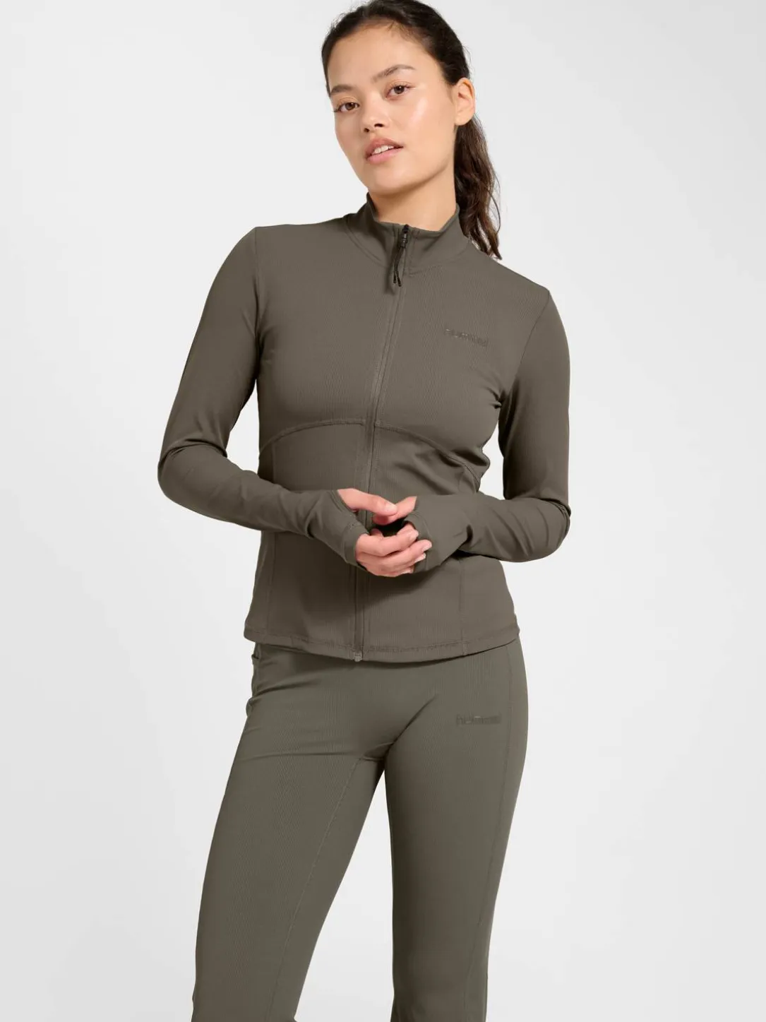 hmlPRIMA W RIB ZIP BLOUSE